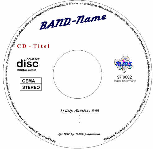 Beispiel für ein CD-Label